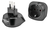 Ansmann 1250-0035 adapter wtyczek zasilających Typ L (IT) Typ C (wtyczka eur) Czarny