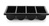 HENDI Besteckbehälter - 530x325x(H)100 mm schwarz Farbe 4 Fächer - GN 1/1 -