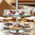 Relaxdays Etagere, 2 stöckig, eckig, Cupcake, Kekse, Obst, Muffin, Servierständer, Glas, Edelstahl, silber/transparent