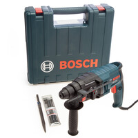 Bosch GBH220D SDS+ Rotary Hammer 2kg in Case with 1 Chisel + 3 Drills (110V) SKU: BOS-GBH220D1ACC-061125A465
