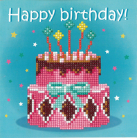 Diamond Painting: Greeting Card Kit: Birthday Cake