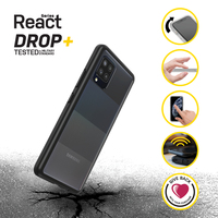 OtterBox React Samsung Galaxy A42 5G - Negro Crystal - clear/Negro - Custodia