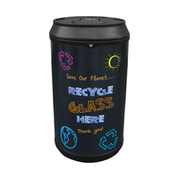 Drinks Can Recycling Bin - 90 Litre - Glass - Plastic Liner