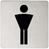 KE Türschild Symbol Herren PLAN 14967 für Herren-WC aluminium silber eloxiert