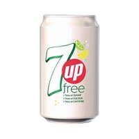 7 Up Free Lemon and Lime Carbonated Canned Soft Drink 330ml (Pack of 24) 402049