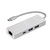 Hama USB HUB - 200108 (USB-C 4in1, 2xUSB 3.2, 1xUSB-C, 1xLAN, 100W PD, szürke)
