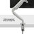 Fellowes Platinum Series Single Monitor Arm White 8056201