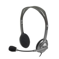 H110 Stereo Headset LGT-H110, Headset, Black,Silver, Binaural, Wired, Multi, 184 x 52 x 237 mm Headsets