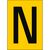 Numbers & letters DIN A4 size 210.00 mm x 297.00 mm NL7541A4YL-N, Black, Yellow, Rectangle, Permanent, Black on yellow, A4,Self Adhesive Labels