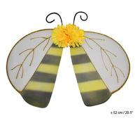 ailes d'abeille avec antennes jaune & noir 52cm