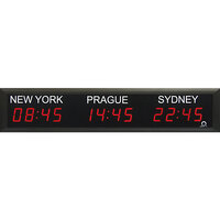 Zegar LED wskazujący czas na świecie
