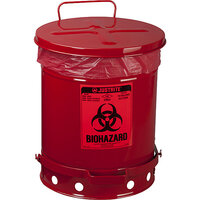 Bezpieczny pojemnik z blachy stalowej na odpady stwarzające zagrożenie biologiczne
