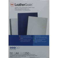 Deckblatt LeatherGrain A4 mit und ohne Fenster Karton VE=50 Stück weiß