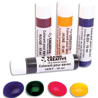 GRAINE CREATIVE Lot de 4 colorants pour savons 10ml - Coloris assortis (bleu, rouge, jaune et vert) - produit supprimé à épuisement du stock