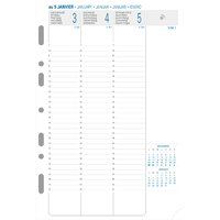 EXACOMPTA Recharge EXATIME 21 verticale, 14,2x21 cm. 16 mois : Sept à Déc 25, 1 semaine sur 2 pages - produit supprimé à épuisement du stock