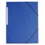 PERGAMY Chemise simple à élastique en carte lustrée 5/10eme 390g. Coloris Bleu. Dimensions 24x32cm