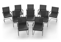 Titelbild: 10 Konferenzstühle / Besucherstühle MARINA, schwarz
