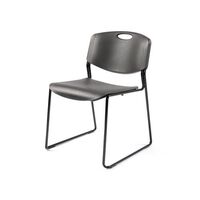 Polypropylene stacking chair with steel frame