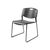 Polypropylene stacking chair with steel frame
