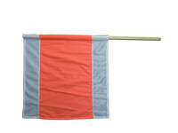 Warnflagge weiß/orange/weiß 50 x 50 cm