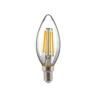 LED Filamentlampe KERZE, 230V, Ø 3.5cm / L 9.7cm, E14, 2.5W 2700K 250lm 300°, Klar