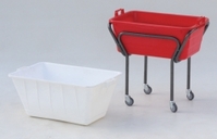 Tank 100 liters LDPE white tapered 895x530x375 mm without trolley