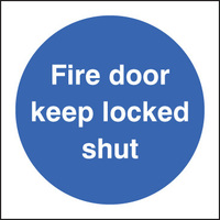 SPARTEX 11621B FIRE DOOR KEEP LOCKED SHUT (80X80MM) 1: RIGID PLASTIC