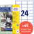 Etiketten, Home Office, Kleinpackung, A4 mit ultragrip, Adressaufkleber, 64,6 x 33,8 mm, 10 Bogen/240 Etiketten, weiß