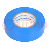 Tape: electro-isolatie; W: 19mm; L: 20m; Thk: 150um; blauw; PVC-folie