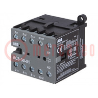 Contactor: 3-pole; NO x3; Auxiliary contacts: NC; 24VDC; 6A; BC6