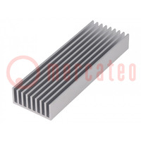 Heatsink: extruded; grilled; natural; L: 100mm; W: 33mm; H: 14mm; raw
