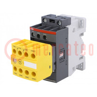 Contactor: 3-pole; NO x3; Auxiliary contacts: NC x2,NO x2; 18A