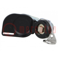 Lock; left; zinc and aluminium alloy; 15mm; Features: without key
