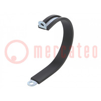 Fixing clamp; ØBundle : 54mm; W: 12mm; steel; Cover material: EPDM