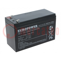 Batteria ric: acido-piombo; 12V; 8Ah; AGM; senza manutenzione