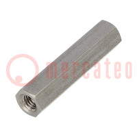 Screwed spacer sleeve; 35mm; Int.thread: M5; hexagonal