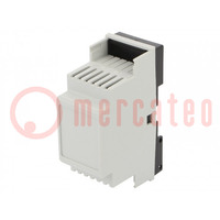 Enclosure: for DIN rail mounting; Y: 90mm; X: 35mm; Z: 58mm; grey