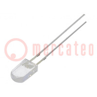 LED; 2,43x5mm; giallo; 330÷500mcd; 100°; Frontale: convesso; 20mA