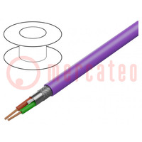 Cordon; 1x2x24AWG; PROFIBUS; corde; Cu; PVC; violet; manque