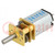 Motor: DC; with gearbox; Medium Power; 6VDC; 670mA; Shaft: D spring