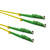 ROLINE LWL-Kabel duplex 9/125µm OS2, LSH/LSH, APC Schliff, LSOH, gelb, 0,5 m