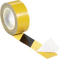 Bodenmarkierband - Gelb/Schwarz, 5 cm x 10 m, PVC, Selbstklebend, Für innen