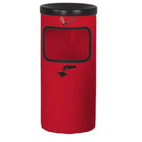 Ascher Standascher Abfallbehälter TKG Rondo, Bodenmodell 18 x 41 cm weiß, rot, neusilber, graphit Version: 2 - rot
