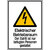 Warnschild Elektrischer Betriebsraum Kombischild, Alu, Größe: 13,1 x 18,5 cm DIN EN ISO 7010 W012 + Zusatztext ASR A1.3 W012 + Zusatztext