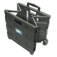 Foldable Crate Trolley Black