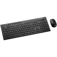 CANYON Multimedia 2.4GHZ wireless combo-set, keyboard 105 keys, slim and brushed finish design, chocolate key caps, HU layout (black); mouse adjustable DPI 800-1200-1600, 3 butt...