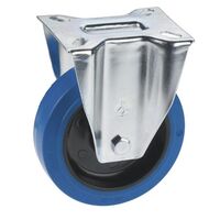 Produktbild zu DÖRNER + HELMER fixvillás görgő Elastik kék 100 mm lemez 150 kg