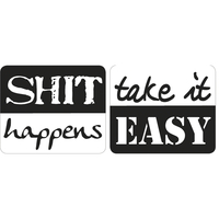 Produktfoto: Labels Shit happens , take it Easy