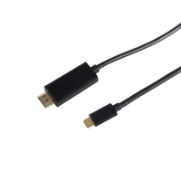 S-CONN 10-56025 CÂBLE VIDÉO ET ADAPTATEUR 1 M HDMI TYPE A (STANDARD) USB C NOIR