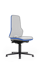 ESD Neon Basisstuhl m. Gleiter, Flexband blau, Sitzhöhe 450-620 mm, ohne Polster